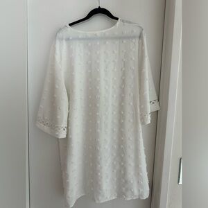 Blue Island White Embroidered Top